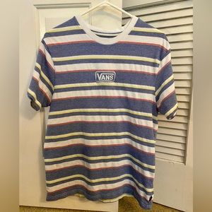 Striped Vans Skater Ringer Tee T-Shirt Embroidered